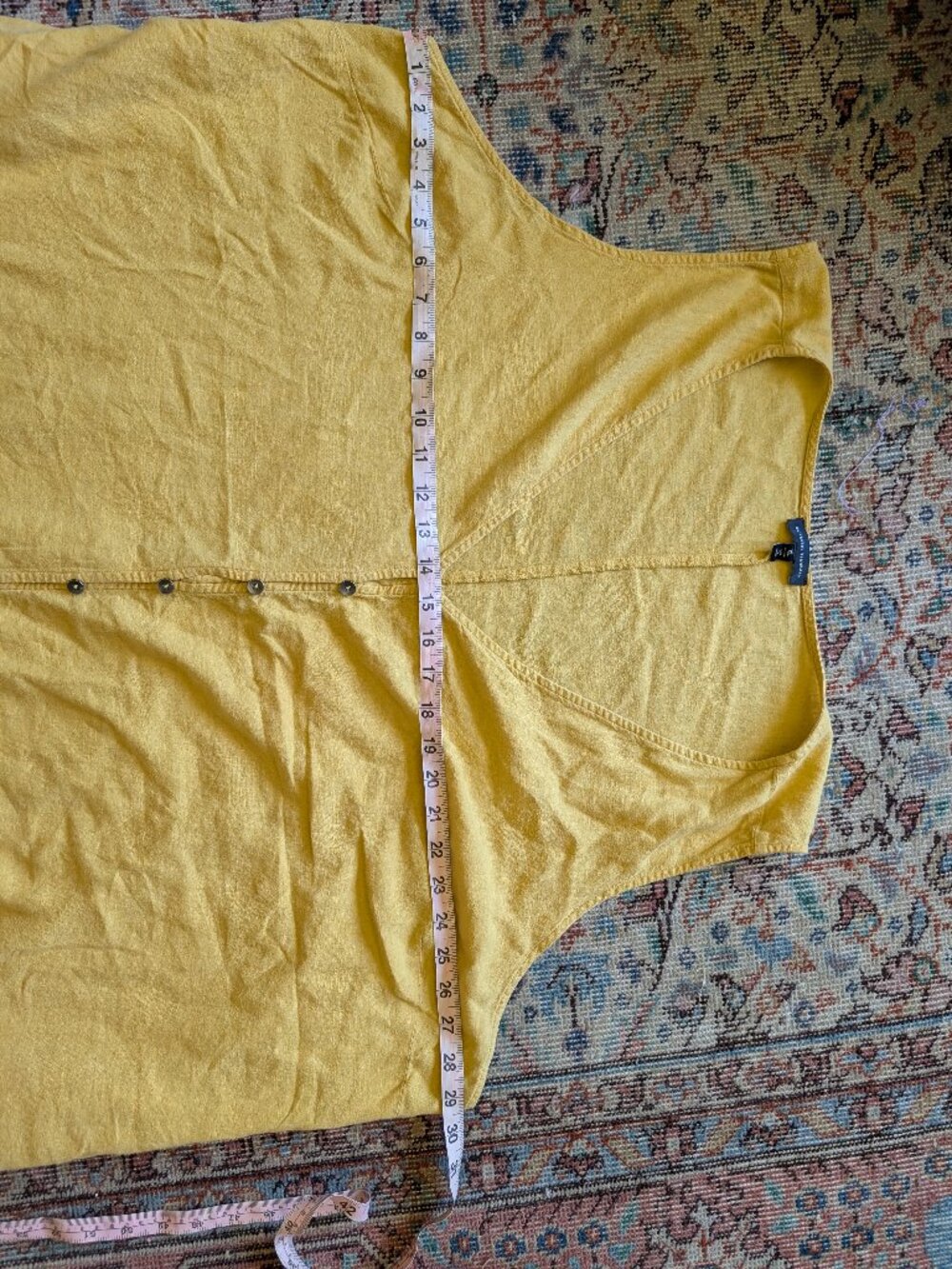 Yellow Universal Standard Islet Stretch Linen Dress Size XL - Picture 9 of 9